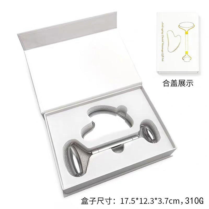 Factory direct stainless steel large heart-shaped scraping plate hand face scraping metal massage beauty tools wholesale