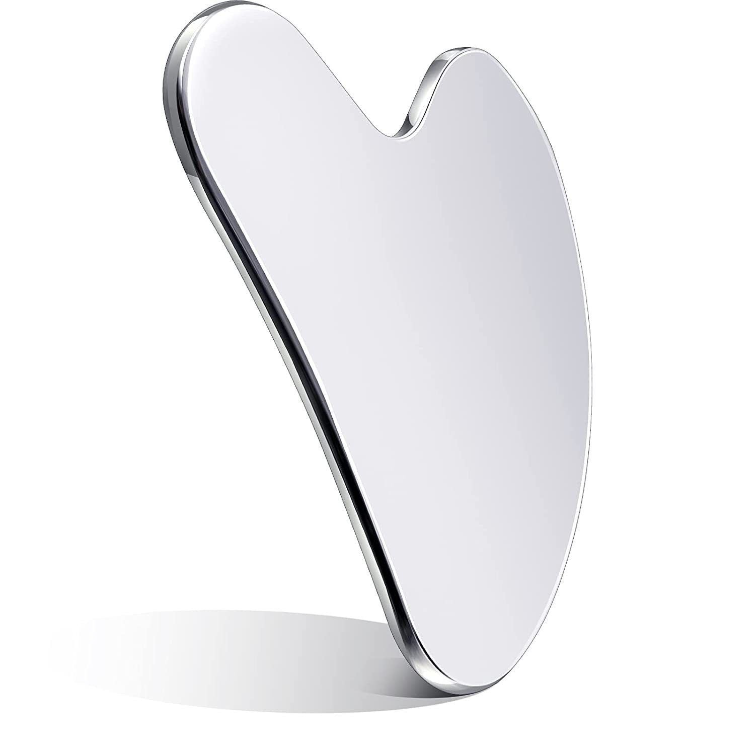 Factory direct stainless steel large heart-shaped scraping plate hand face scraping metal massage beauty tools wholesale