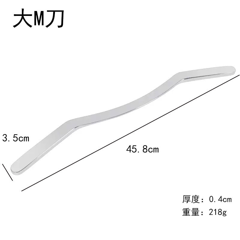 Factory direct stainless steel large heart-shaped scraping plate hand face scraping metal massage beauty tools wholesale