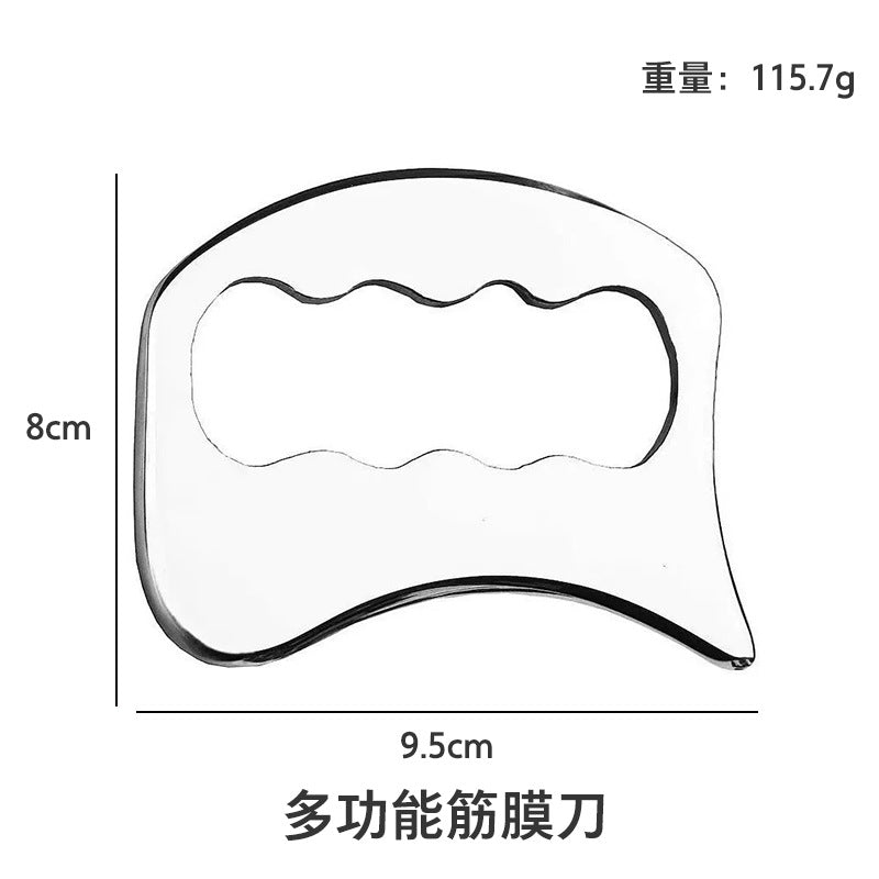 Factory direct stainless steel large heart-shaped scraping plate hand face scraping metal massage beauty tools wholesale
