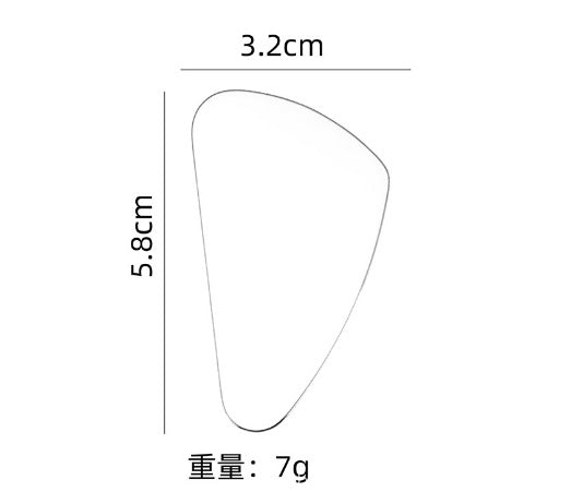 Factory direct stainless steel large heart-shaped scraping plate hand face scraping metal massage beauty tools wholesale