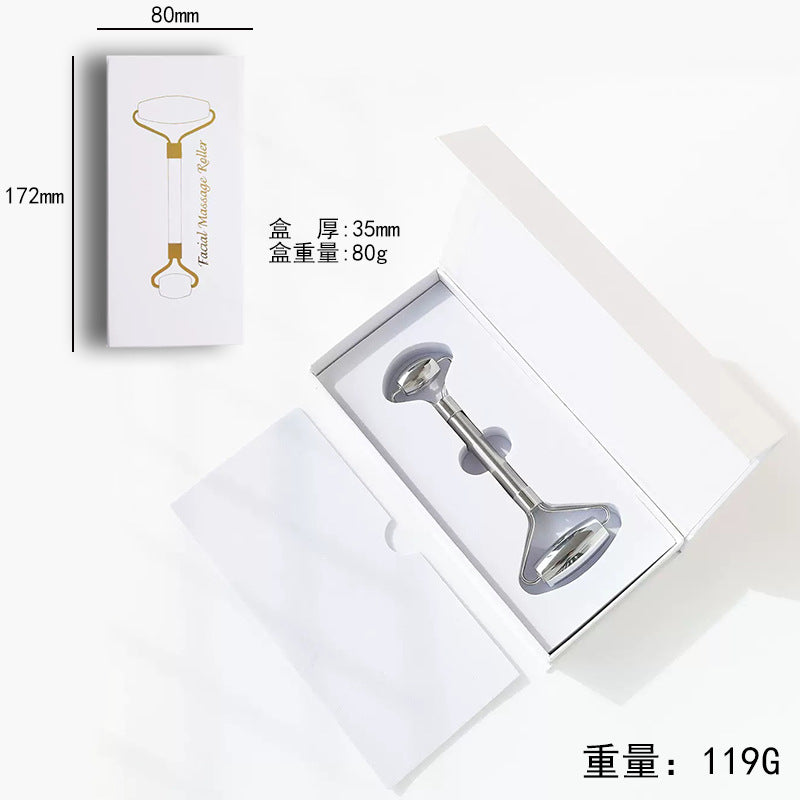Factory direct stainless steel large heart-shaped scraping plate hand face scraping metal massage beauty tools wholesale