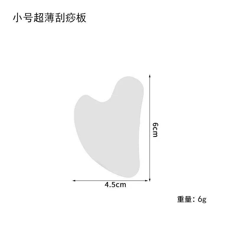 Factory direct stainless steel large heart-shaped scraping plate hand face scraping metal massage beauty tools wholesale